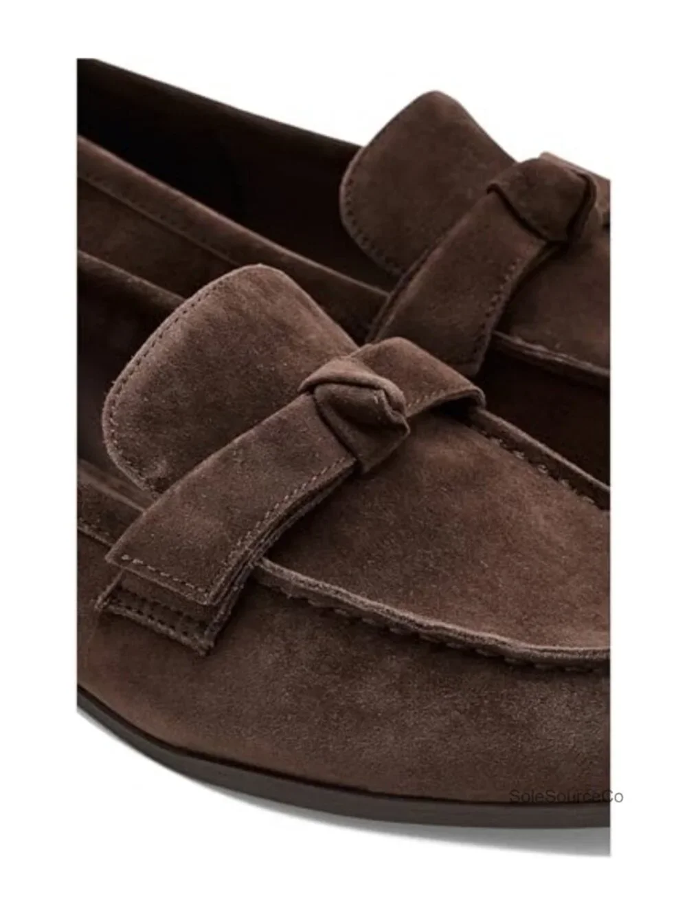 Suede Slip-On Loafer with Bow Detail for Business Casual Wear